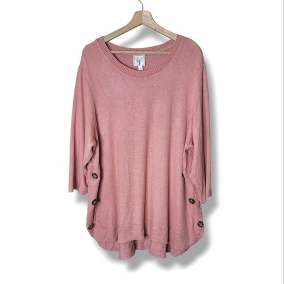 NWT Colortree Tunic Sweater | 2X | Soft Cozy Knit Lagenlook Feminine Casual - Picture 1 of 8